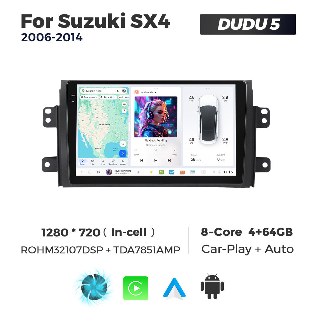 DUDU7 Suzuki SX4 2006-2014 Head Unit Car Stereo | Apple CarPlay & Android Auto