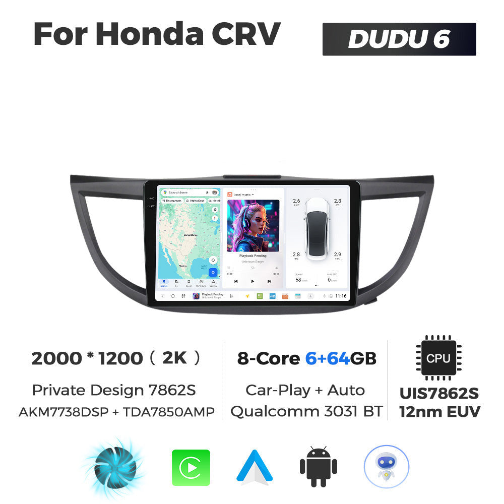 DUDU7 Honda CRV 2012-2017 Head Unit Car Stereo | Apple CarPlay & Android Auto