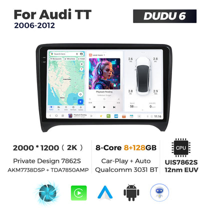 DUDU7 Audi TT 2006-2014  Head Unit Car Stereo | Apple CarPlay & Android Auto