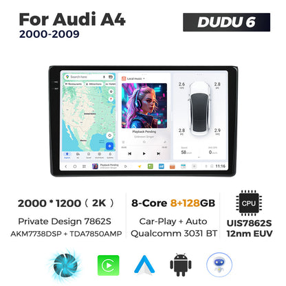 DUDU7 Audi A4 S4 RS4 2003-2008 Seat Exeo 2008-2013  Head Unit Car Stereo | Apple CarPlay & Android Auto