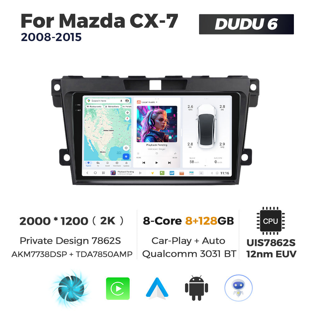 DUDU7 Mazda CX-7 2008-2015 Head Unit Car Stereo | Apple CarPlay & Android Auto