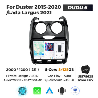 DUDU7 Dacia Duster 2015-2020 Head Unit Car Stereo | Apple CarPlay & Android Auto