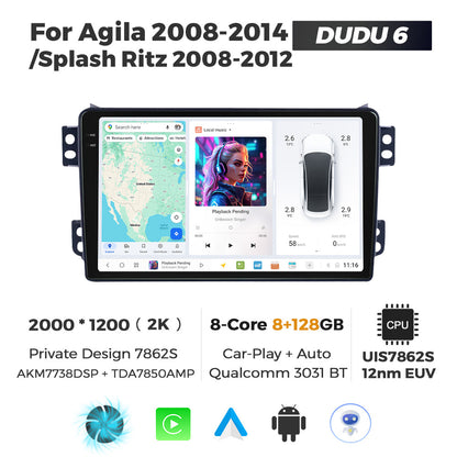 DUDU7 Suzuki Splash Ritz Vauxhall Agila 2008-2014 Head Unit Car Stereo | Apple CarPlay & Android Auto