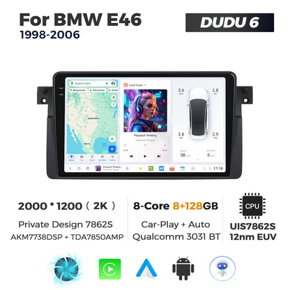 DUDU7 BMW 3 Series Е46 1998-2006 Head Unit Car Stereo | Apple CarPlay & Android Auto