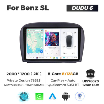 DUDU7 Mercedes SL Head Unit Car Stereo | Apple CarPlay & Android Auto
