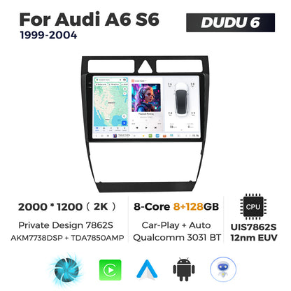 DUDU7 Audi A6 1999-2004  Head Unit Car Stereo | Apple CarPlay & Android Auto