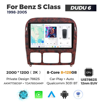 DUDU7 Mercedes S-Class 1998-2005 Head Unit Car Stereo | Apple CarPlay & Android Auto