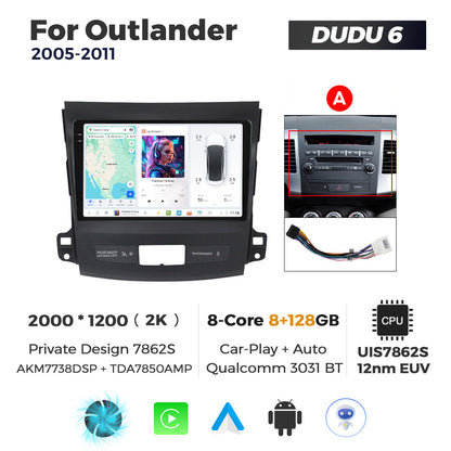 DUDU7 Citroen C-Crosser Peugeot 4007 Mitsubishi Outlander 2005-2012 Head Unit Car Stereo | Apple CarPlay & Android Auto
