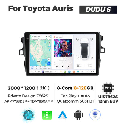 DUDU7 Toyota Auris 2006-2012 Head Unit Car Stereo | Apple CarPlay & Android Auto
