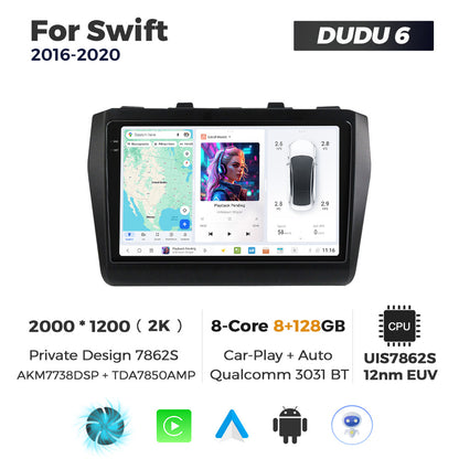 DUDU7 Suzuki Swift 2016-2020 Head Unit Car Stereo | Apple CarPlay & Android Auto