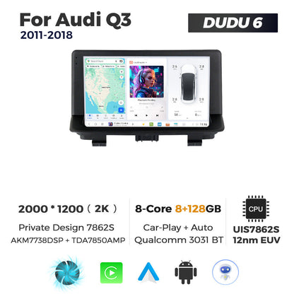 DUDU7 Audi Q3 2011-2018  Head Unit Car Stereo | Apple CarPlay & Android Auto