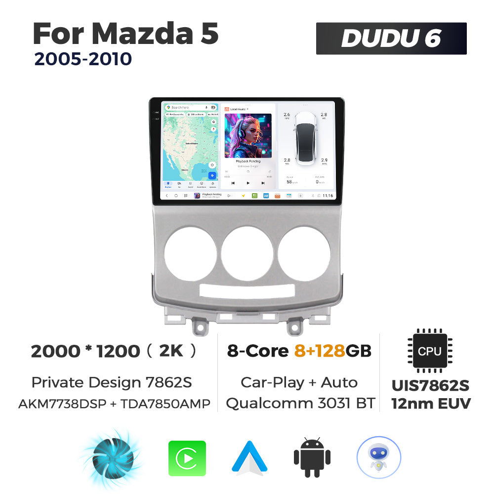 DUDU7 Mazda 5 2005-2010 Head Unit Car Stereo | Apple CarPlay & Android Auto