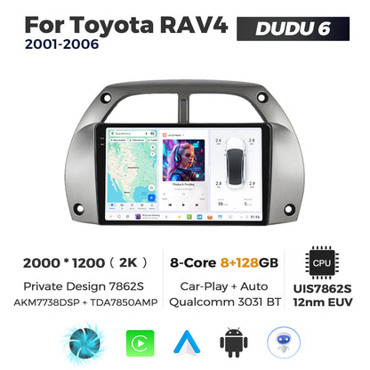 DUDU7 Toyota RAV4 2001-2006 Head Unit Car Stereo | Apple CarPlay & Android Auto