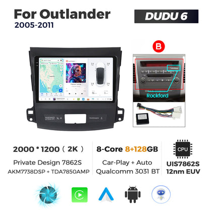 DUDU7 Citroen C-Crosser Peugeot 4007 Mitsubishi Outlander 2005-2012 Head Unit Car Stereo | Apple CarPlay & Android Auto