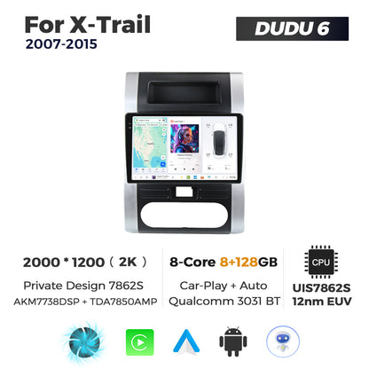 DUDU7 Nissan X-Trail 2007-2015 Head Unit Car Stereo | Apple CarPlay & Android Auto