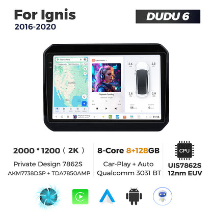 DUDU7 Suzuki Ignis 2016-2020 Head Unit Car Stereo | Apple CarPlay & Android Auto