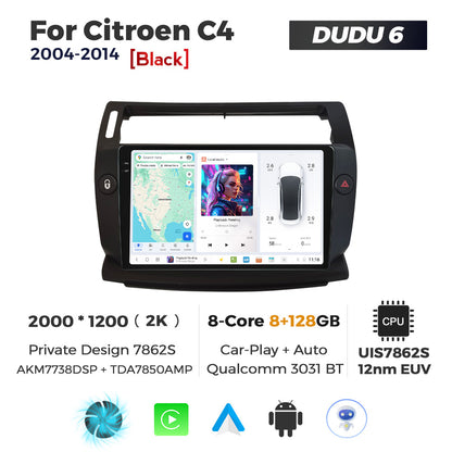 DUDU7 Citroen C4 2004-2014 Head Unit Car Stereo | Apple CarPlay & Android Auto