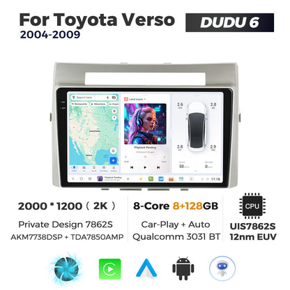 DUDU7 Toyota Verso 2004-2009 Head Unit Car Stereo | Apple CarPlay & Android Auto