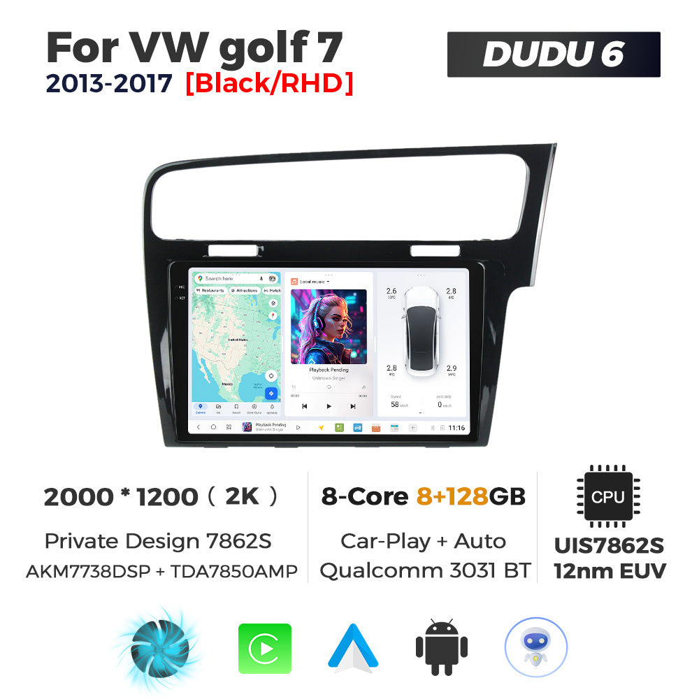 DUDU7 Volkswagen Golf MK7 2013-2017 Head Unit Car Stereo | Apple CarPlay & Android Auto