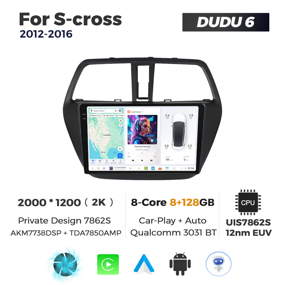 DUDU7 Suzuki S-Cross 2012-2016 Head Unit Car Stereo | Apple CarPlay & Android Auto