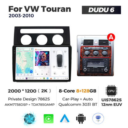 DUDU7 Volkswagen Touran 2003-2010 Head Unit Car Stereo | Apple CarPlay & Android Auto