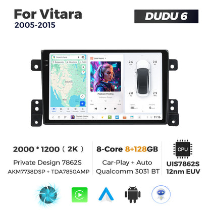 DUDU7 Suzuki Vitara 2005-2015 Head Unit Car Stereo | Apple CarPlay & Android Auto