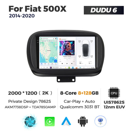 DUDU7 Fiat 500X 2014-2020 Head Unit Car Stereo | Apple CarPlay & Android Auto