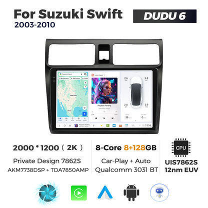 DUDU7 Suzuki Swift 2003-2010 Head Unit Car Stereo | Apple CarPlay & Android Auto