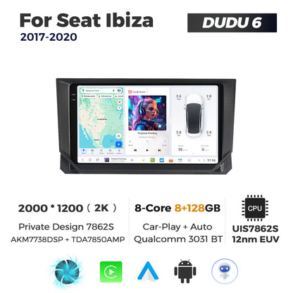 DUDU7 Seat Ibiza 2017-2020 Head Unit Car Stereo | Apple CarPlay & Android Auto