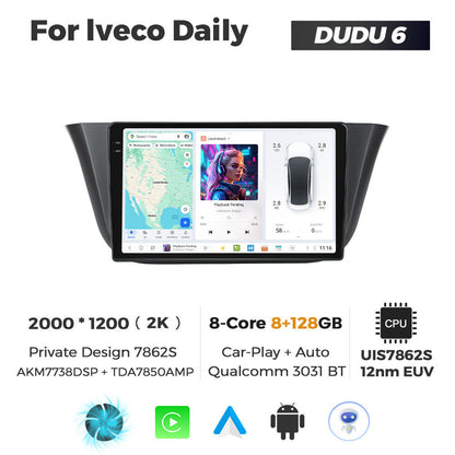 DUDU7 Iveco Daily 2015-2025 Head Unit Car Stereo | Apple CarPlay & Android Auto