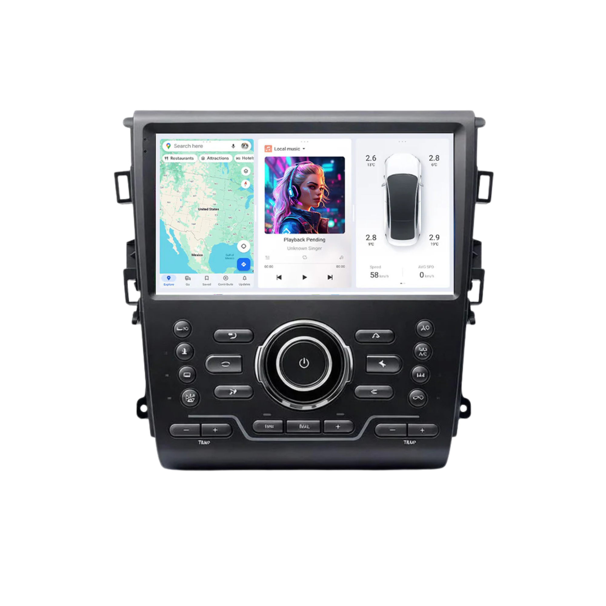 DUDU7 Ford Mondeo MK5 & Fusion 2013-2022 Head Unit Car Stereo | Apple CarPlay & Android Auto