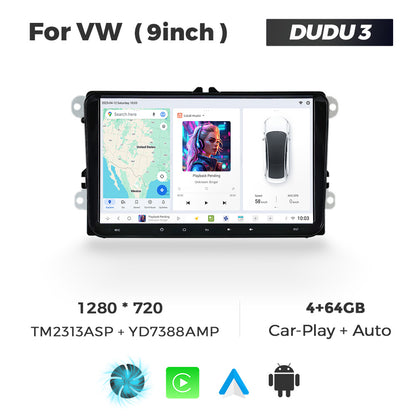 DUDU7 VW Seat Skoda 9″ Head Unit Car Stereo | Apple CarPlay & Android Auto