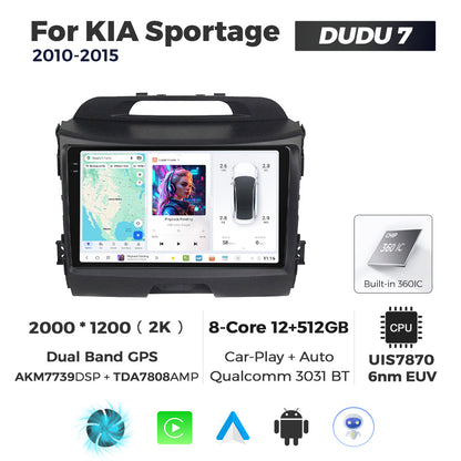 DUDU7 Kia Sportage 2010-2015 Head Unit Car Stereo | Apple CarPlay & Android Auto