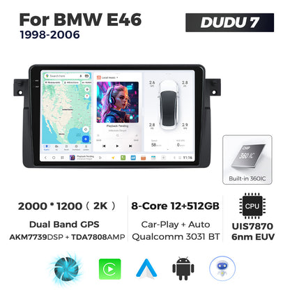 DUDU7 BMW 3 Series Е46 1998-2006 Head Unit Car Stereo | Apple CarPlay & Android Auto