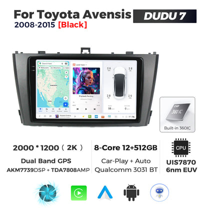 DUDU7 Toyota Auris 2008-2015 Head Unit Car Stereo | Apple CarPlay & Android Auto