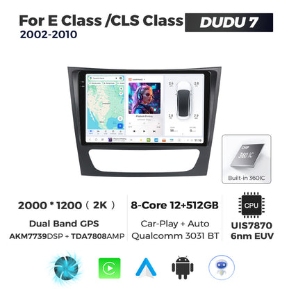 DUDU7 Mercedes E-Class CLS 2002-2010 Head Unit Car Stereo | Apple CarPlay & Android Auto