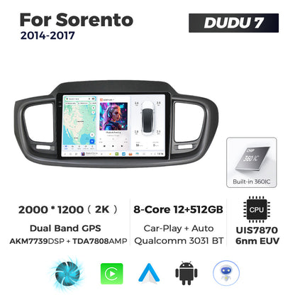 DUDU7 Kia Sorento 2014-2017 Head Unit Car Stereo | Apple CarPlay & Android Auto