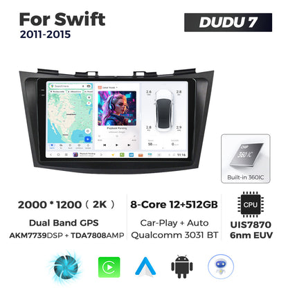 DUDU7 Suzuki Swift 2011-2015 Head Unit Car Stereo | Apple CarPlay & Android Auto