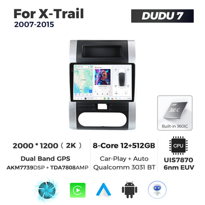 DUDU7 Nissan X-Trail 2007-2015 Head Unit Car Stereo | Apple CarPlay & Android Auto