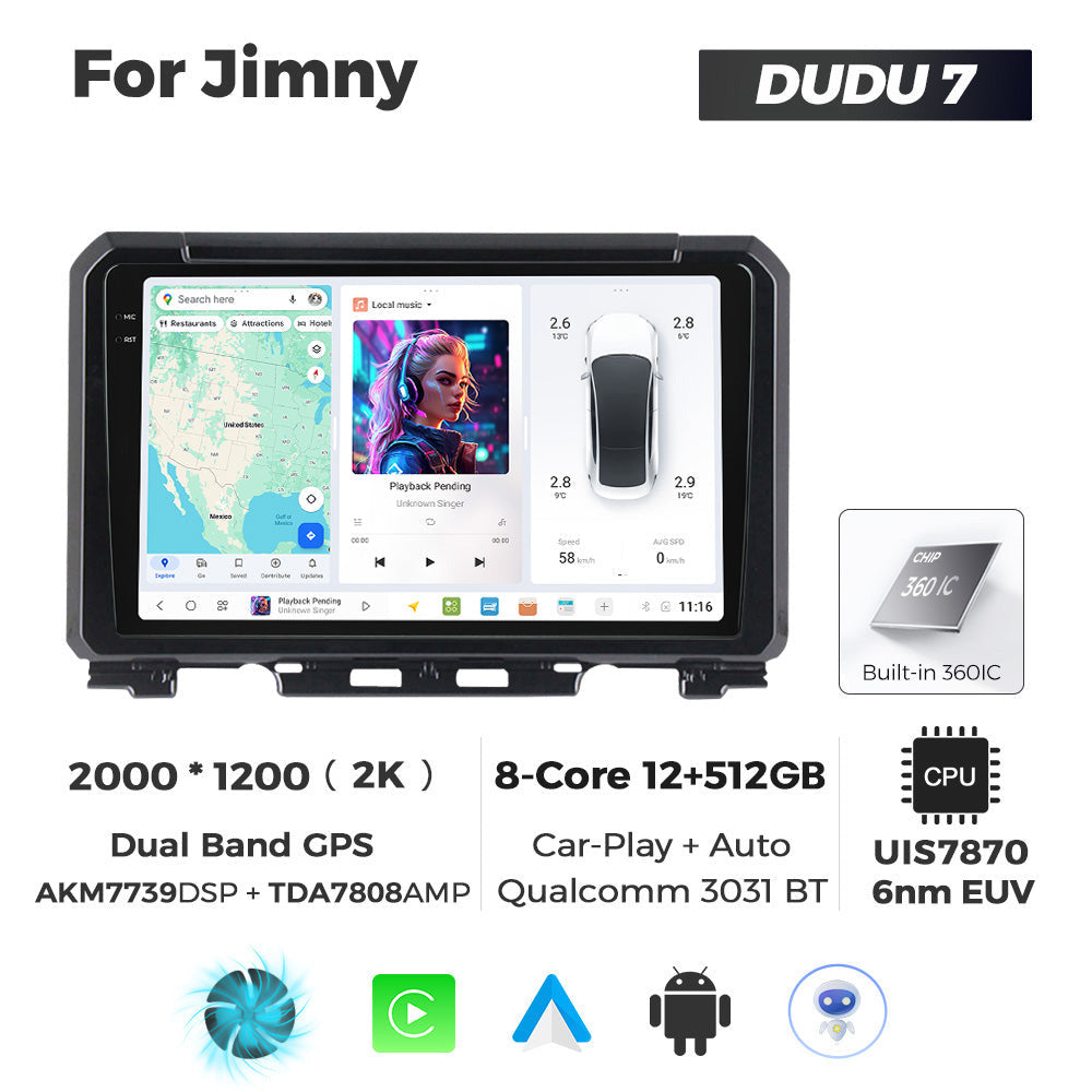 DUDU7 Suzuki Jumny 2018-2026 Head Unit Car Stereo | Apple CarPlay & Android Auto