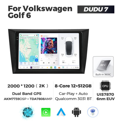 DUDU7 Volkswagen Golf MK6 B6 2007-2012 Head Unit Car Stereo | Apple CarPlay & Android Auto