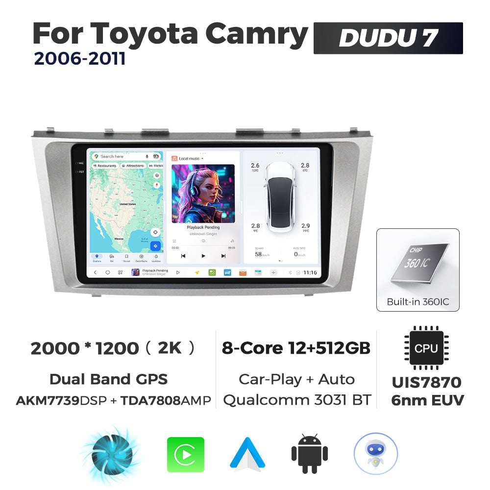 DUDU7 Toyota Camry 2006-2011 Head Unit Car Stereo | Apple CarPlay & Android Auto