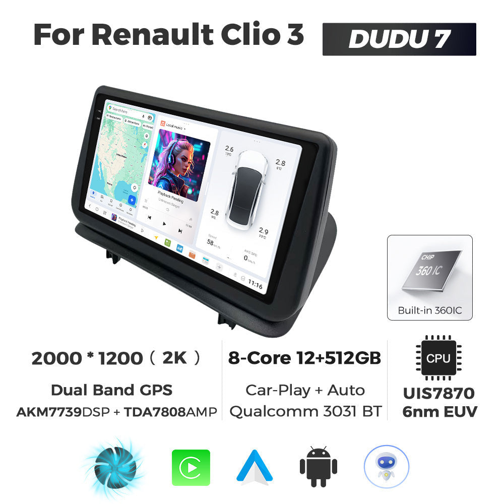 DUDU7 Renault Clio 3 2005-2014 Head Unit Car Stereo | Apple CarPlay & Android Auto