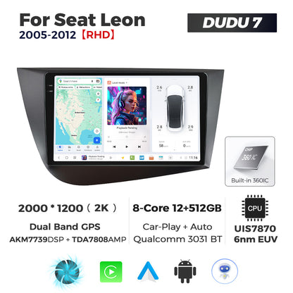 DUDU7 Seat Leon 2005-2012 Head Unit Car Stereo | Apple CarPlay & Android Auto