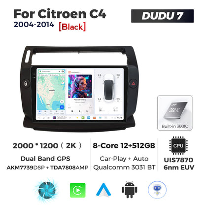 DUDU7 Citroen C4 2004-2014 Head Unit Car Stereo | Apple CarPlay & Android Auto