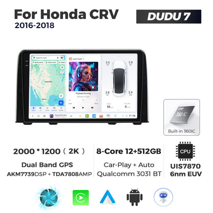 DUDU7 Honda CRV 2017-2022 Head Unit Car Stereo | Apple CarPlay & Android Auto