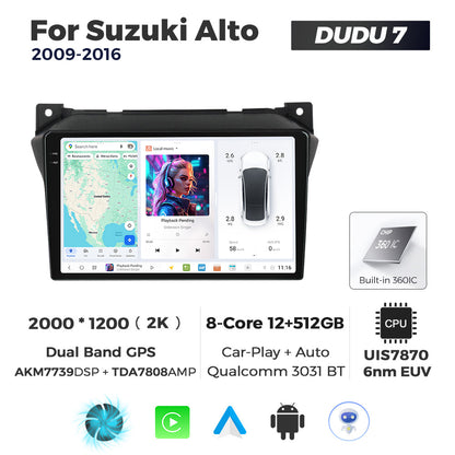 DUDU7 Suzuki Alto 2009-2016 Head Unit Car Stereo | Apple CarPlay & Android Auto