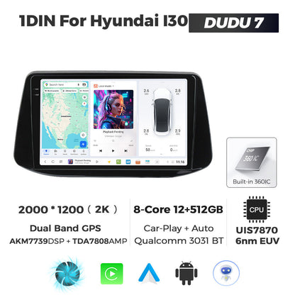 DUDU7 Hyundai i30 2017-2025 Head Unit Car Stereo | Apple CarPlay & Android Auto
