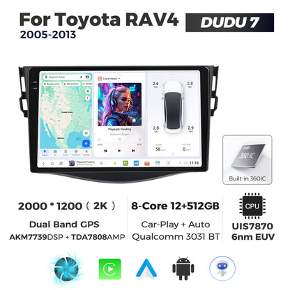 DUDU7 Toyota RAV4 2005-2013 Head Unit Car Stereo | Apple CarPlay & Android Auto