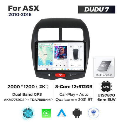 DUDU7 Citroen C4 Aircross Peugeot 4008 Mitsubishi Outlander Sport ASX 2010-2017 Head Unit Car Stereo | Apple CarPlay & Android Auto